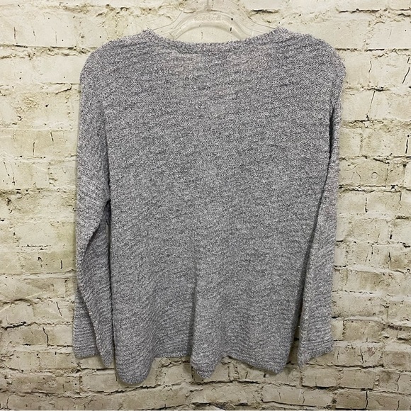 Calvin Klein Jeans Gray Knit V Neck Sweater - Picture 3 of 4